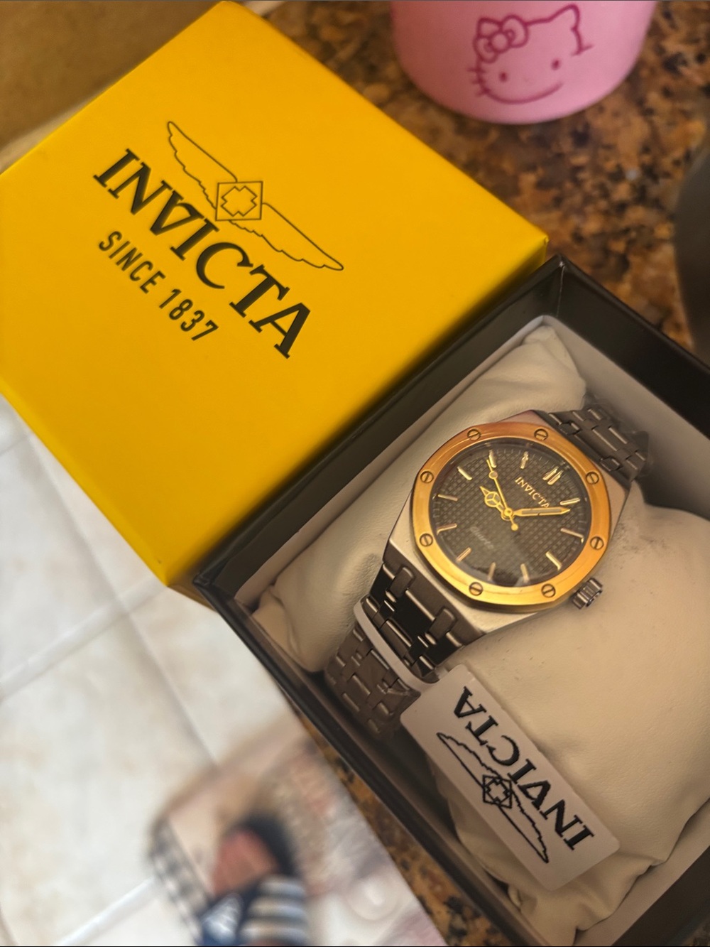 Invicta Two-Tone Bracelet Watch — Gold & Silver